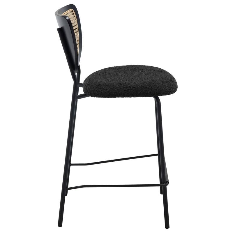 26" Rattan Counter Height Bar Stools Set of 2/3/4 - 37.8"H x 17.7"W x 21.7"D