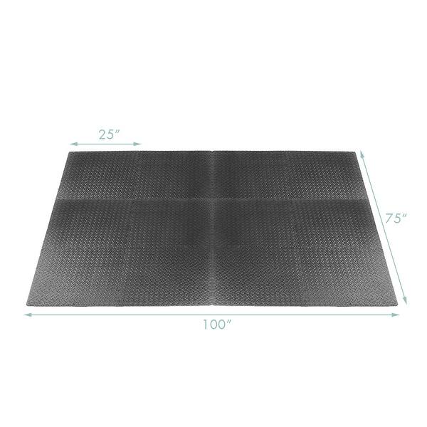 Costway 12Tiles 1/2'' Puzzle Exercise Floor Mats w/EVA Foam Interlocking Tiles (25''x25'') Costway 12Tiles 1/2'' Puzzle Exercise Floor Mats w/EVA Foam Interlocking Tiles (25''x25'')