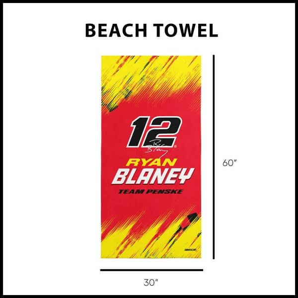 dimension image slide 16 of 19, NASCAR Simple Speed Beach Towel