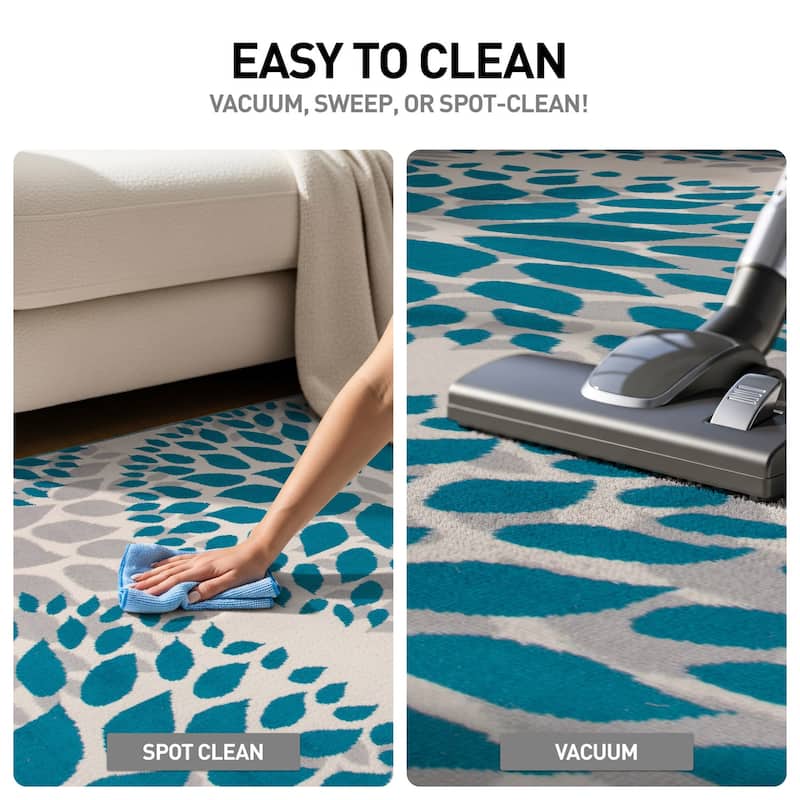 World Rug Gallery Modern Floral Circles Area Rug