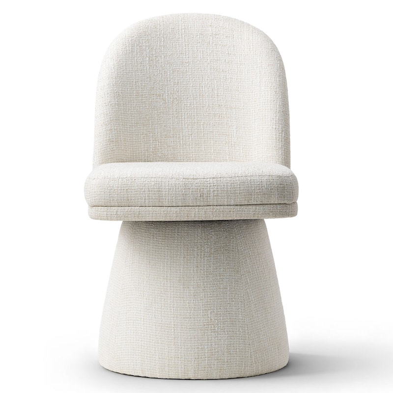 Swivel Fabric Upholstered Dining Chair(Set of 2)