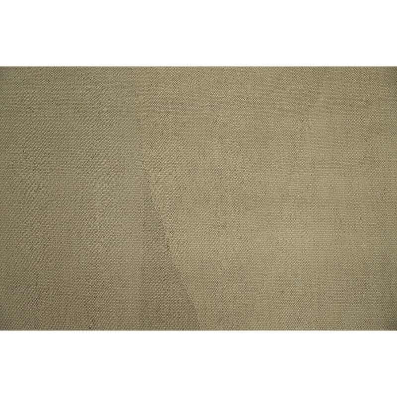 Hand Woven Oriental 100% Wool Carpet Southwestern Modern Green Kilim Area Rug - 9' 9'' X 6' 2''