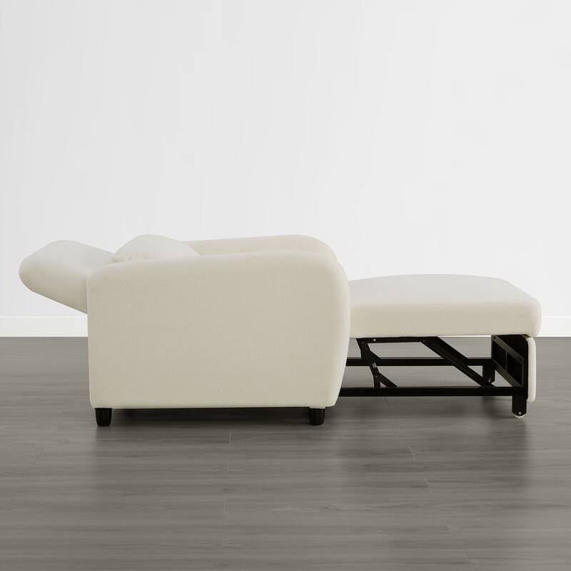 Spruce & Spring Modern Pull-Out Accent Chair Bed with Adjustable Backrest & Space-Saving Design