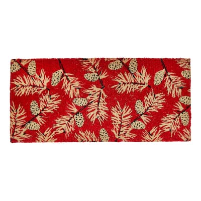 1'6"X3'3" Pinecone Sprig Estate Coir Doormat