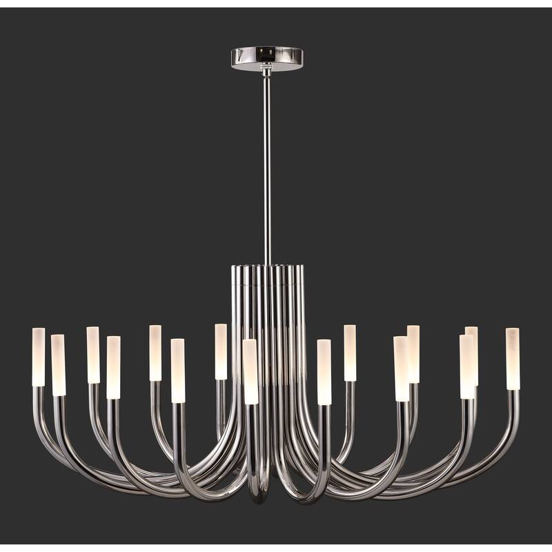 SAFAVIEH Couture Evonne 12-Light Adjustable Chandelier with LED Bulbs - 50"W x 22"D x 62"H