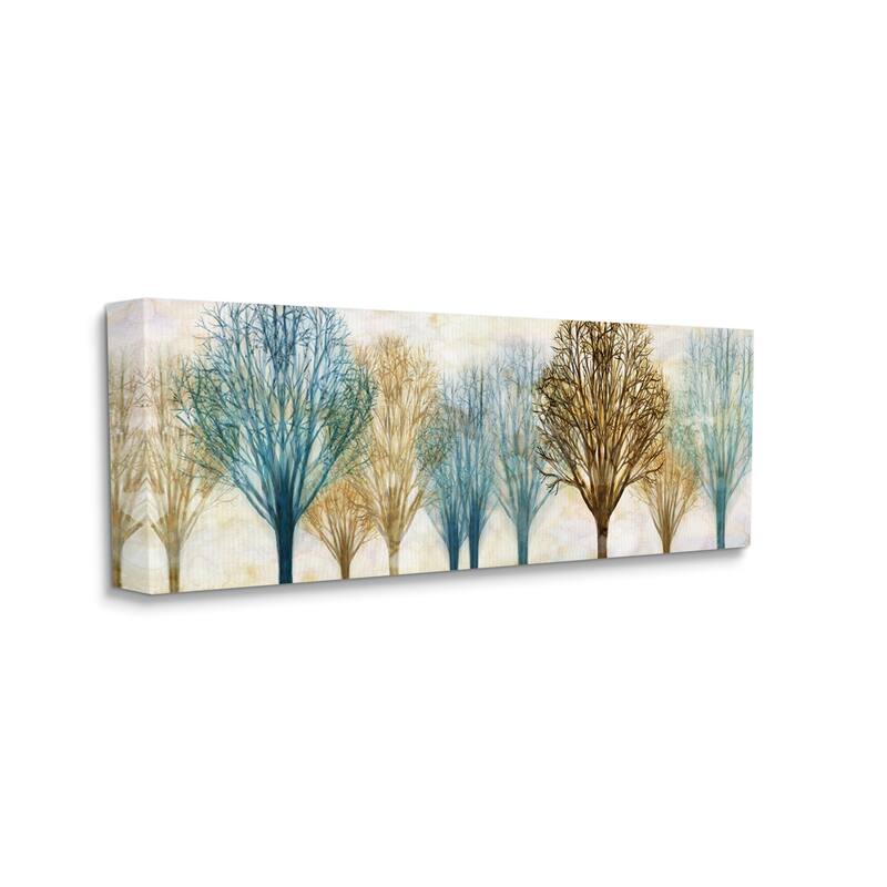 Stupell Autumn Tree Forest Bare Branches Blue Brown Canvas Wall Art