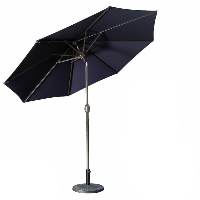 Clihome 9 Ft Aluminum Patio Market Umbrella with Tilt & Crank