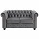 preview thumbnail 18 of 23, Morden Fort Tufted Upholstered Chesterfield Loveseat for Living Room, Loveseat, Fabric, Velvet