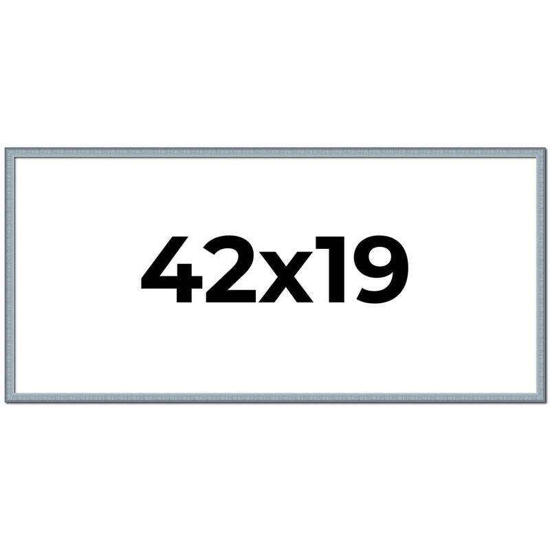 42x19 Frame Rustic Sky Blue Solid Wood Picture Frame | 0.75 Inch