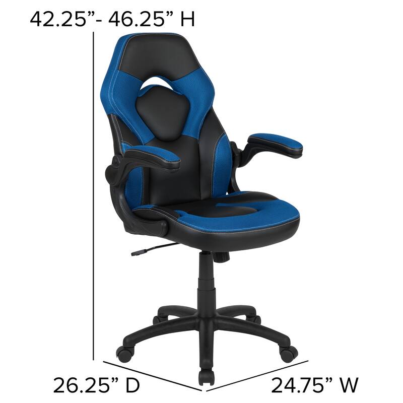 Gaming Desk & Chair Set with Cup Holder, Headphone Hook, and Monitor Stand