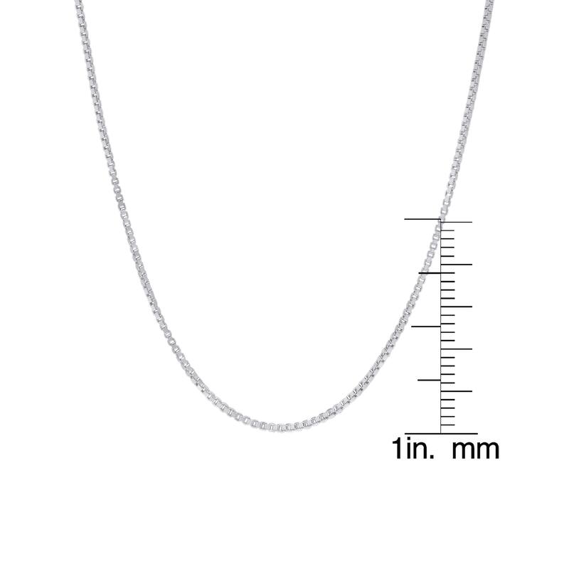 Victoria Townsend .925 Sterling Silver 1.0 MM Diamond Cut BOX Necklace.