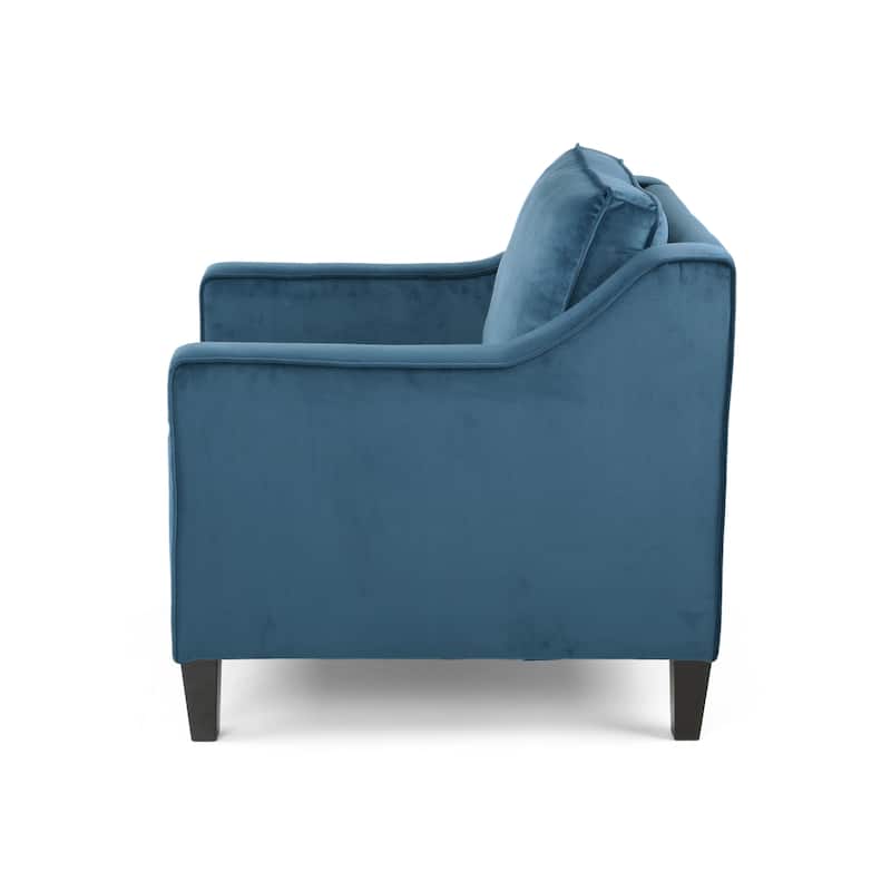Milo Contemporary Velvet Club Chair by Christopher Knight Home - 30.75" W x 33.50" L x 33.75" H