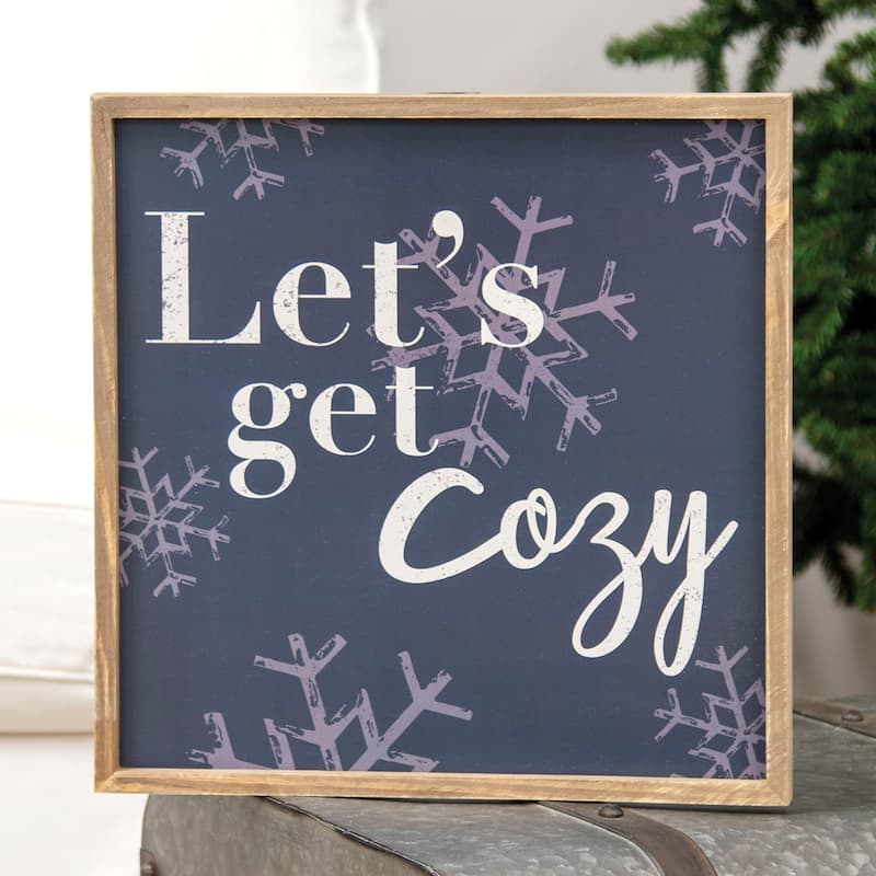 Let's Get Cozy Snowflake Frame