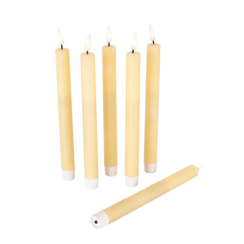 Wax Indoor Outdoor Flameless Candle with Remote Control (Set of 6)