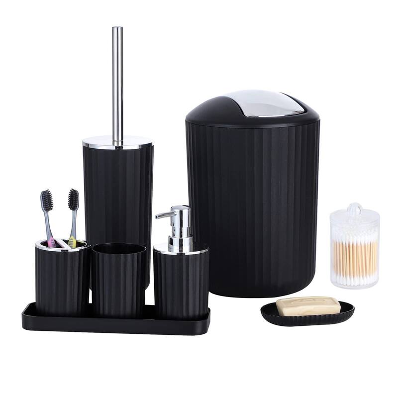 Bathroom Accessories Set - Black-8