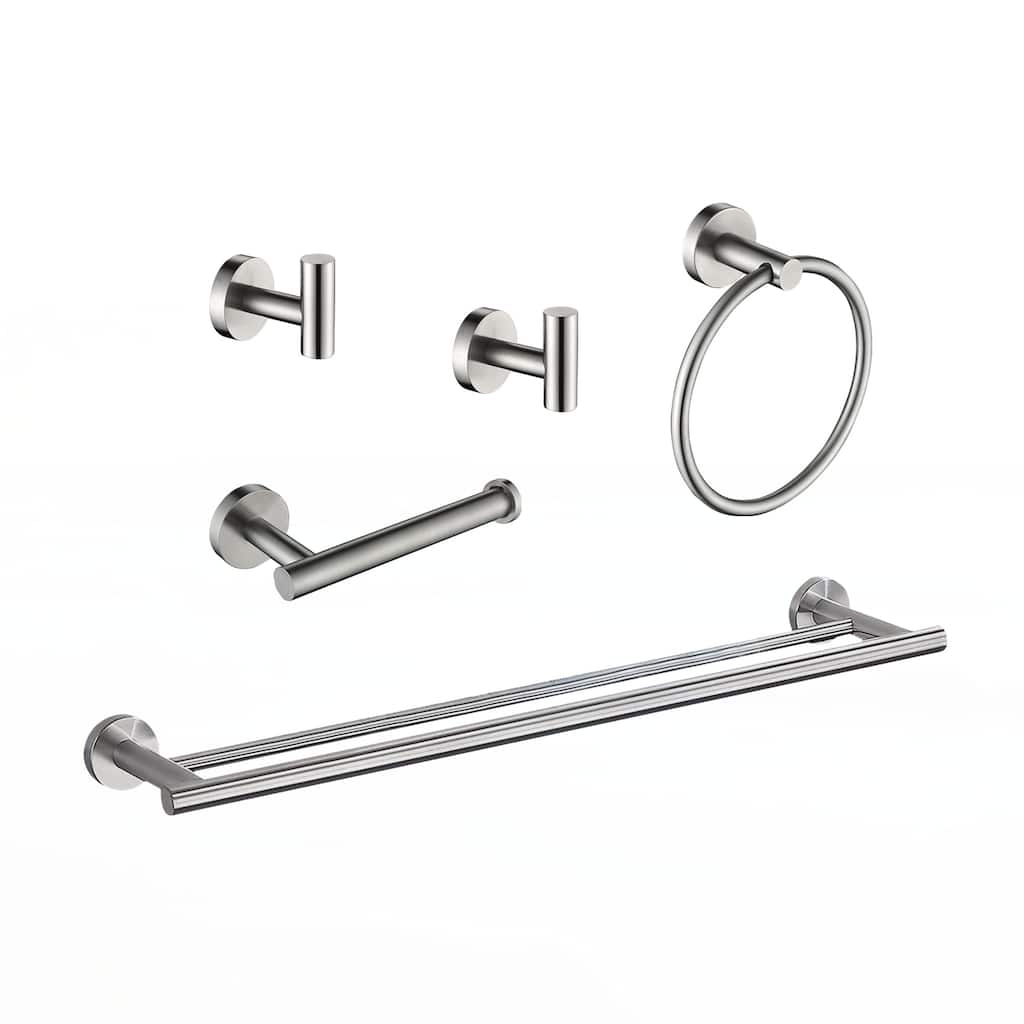5 Piece Bathroom Towel Rack Set Wall Mount