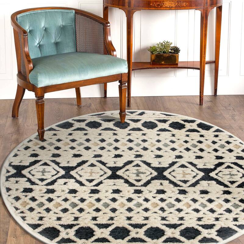 Suino Cream/Tan Geometric Hand-Tufted Wool Casual Indoor Area Rug by Sevita