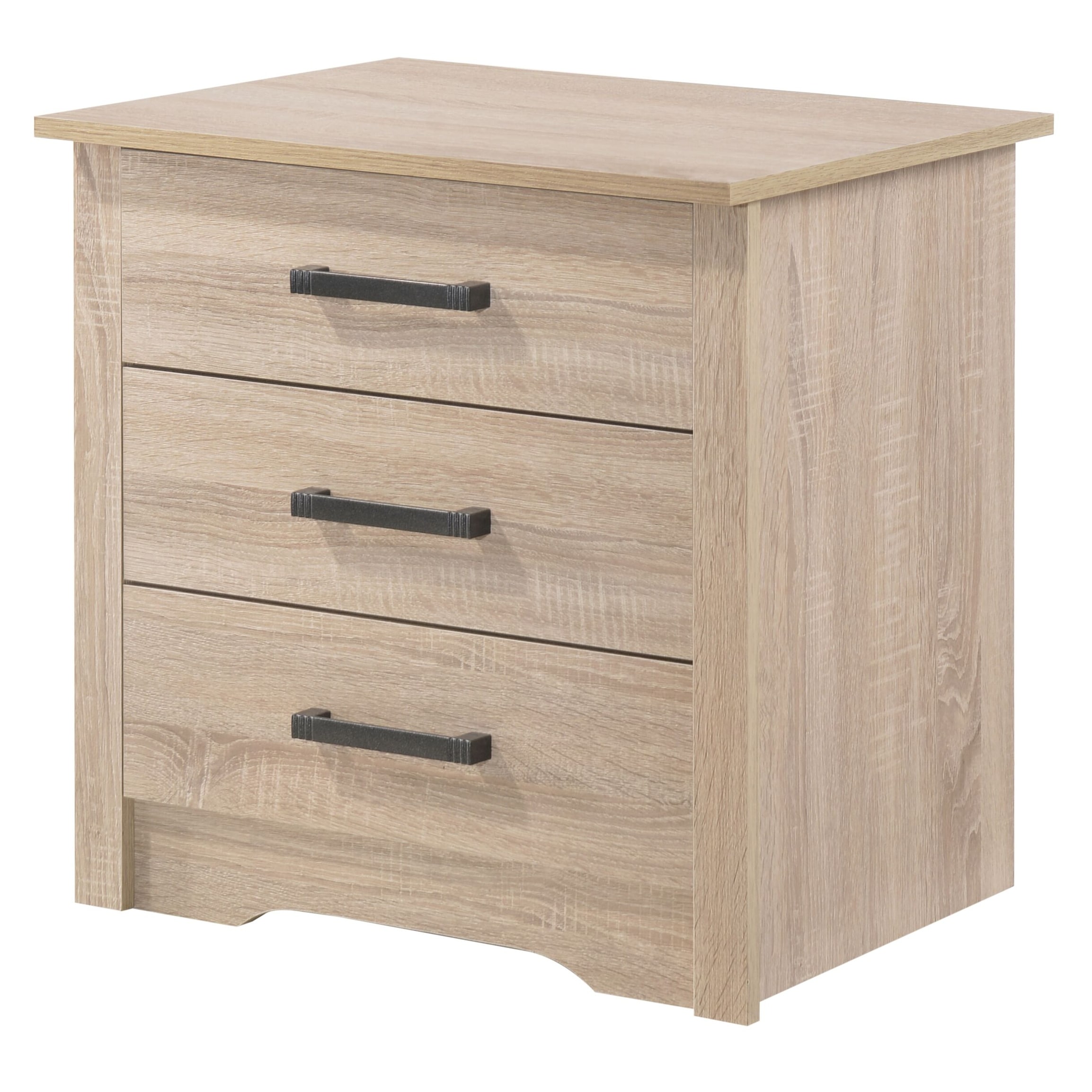 Glory Furniture Atlas Wood 3-drawer Nightstand