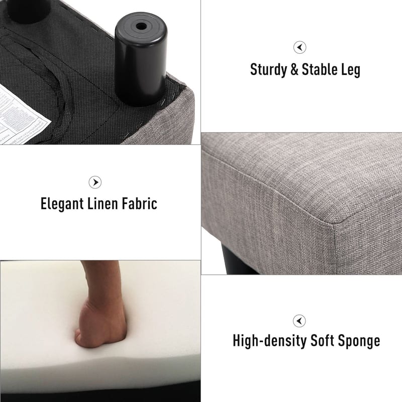 Copper Grove Chaparro Modern Linen Footrest Ottoman