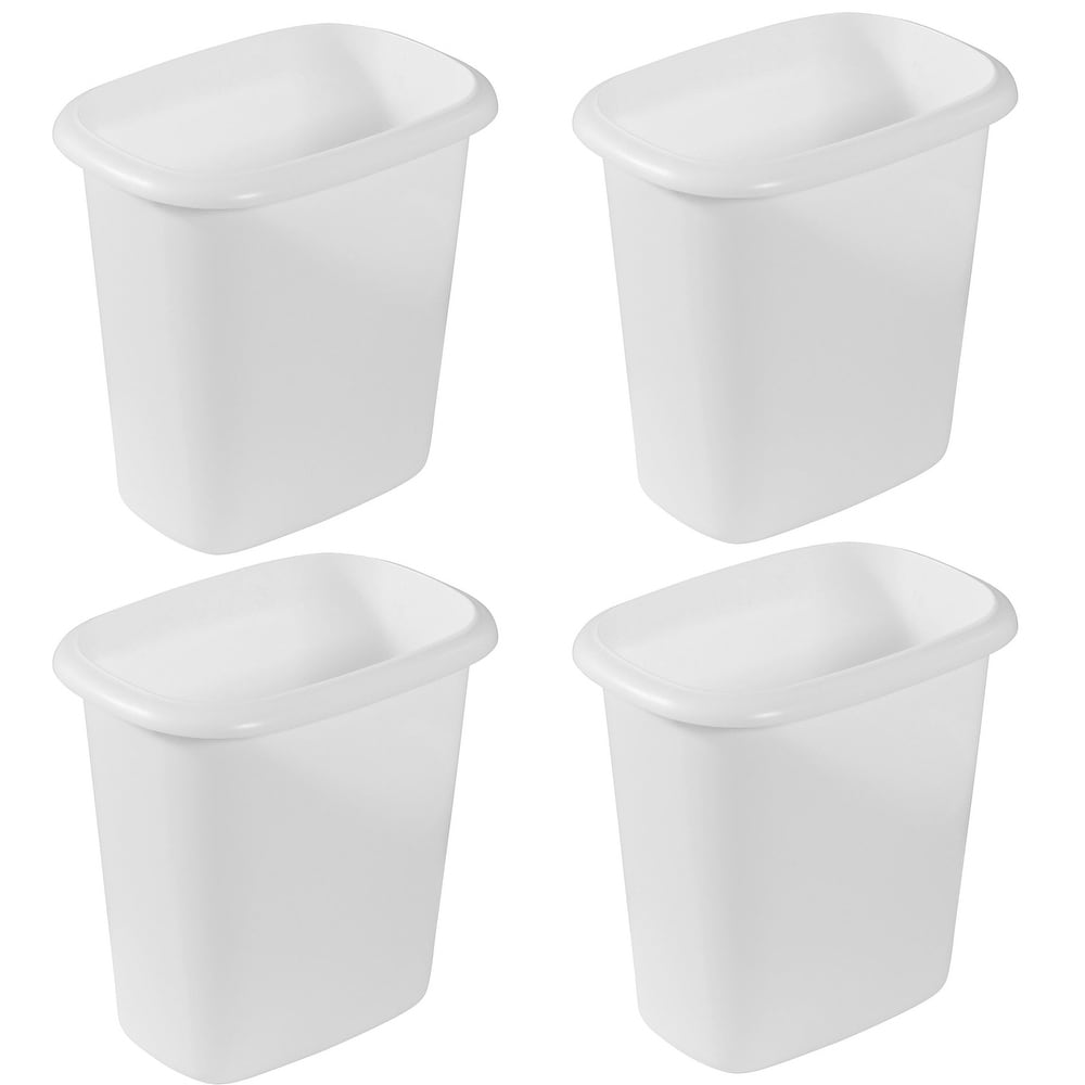 Rubbermaid Touch Top 13 Gallon Plastic Wastebasket Trash Can w/ Lid and  Liner Lock