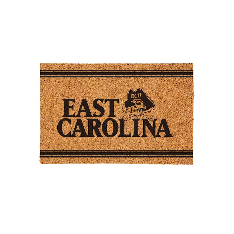 East Carolina University Monochrome Indoor/Outdoor Coir Door Mat