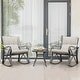 preview thumbnail 16 of 14, COSIEST 3-piece Outdoor Rocking Chair Chat Set with Side Table