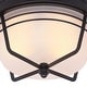 preview thumbnail 3 of 1, Westinghouse Bonneville Two-Light Exterior Flush-Mount Fixture, Weathered Bronze Finish on Steel with Frosted Glass - 13-Inch