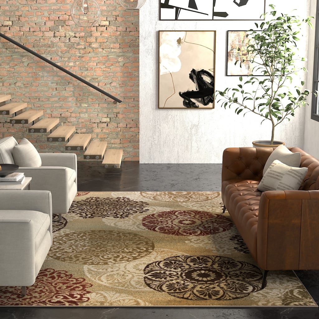 Copper Grove Lienz Sage Accents Multicolor Area Rug