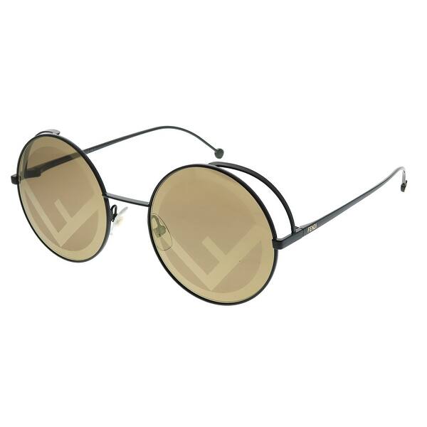Shop Fendi Fendirama Ff 0343 807 Eb Womens Black Frame Brown Gold Fendi Logo Lens Sunglasses On Sale Overstock 28420093