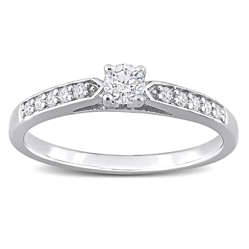 Miadora 1/3ct TDW Diamond Engagement Ring in Sterling Silver