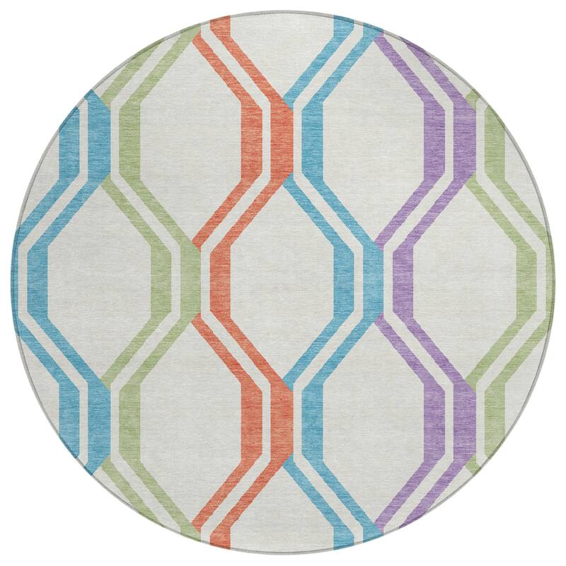 Machine Washable Indoor/ Outdoor Contemporary Dimensions Chantille Rug