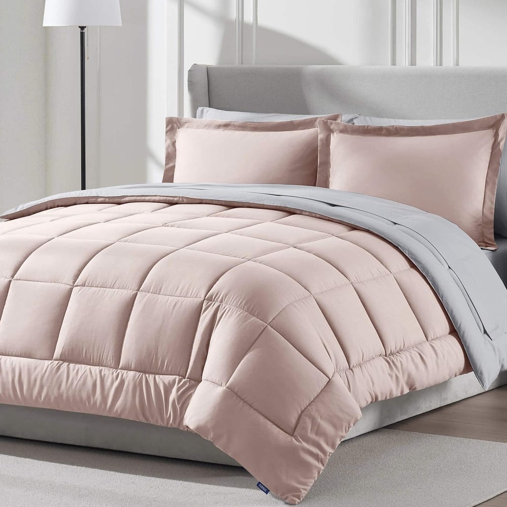Empyrean Reversible Comforter Set Bed in a Bag with Cooling Pillow