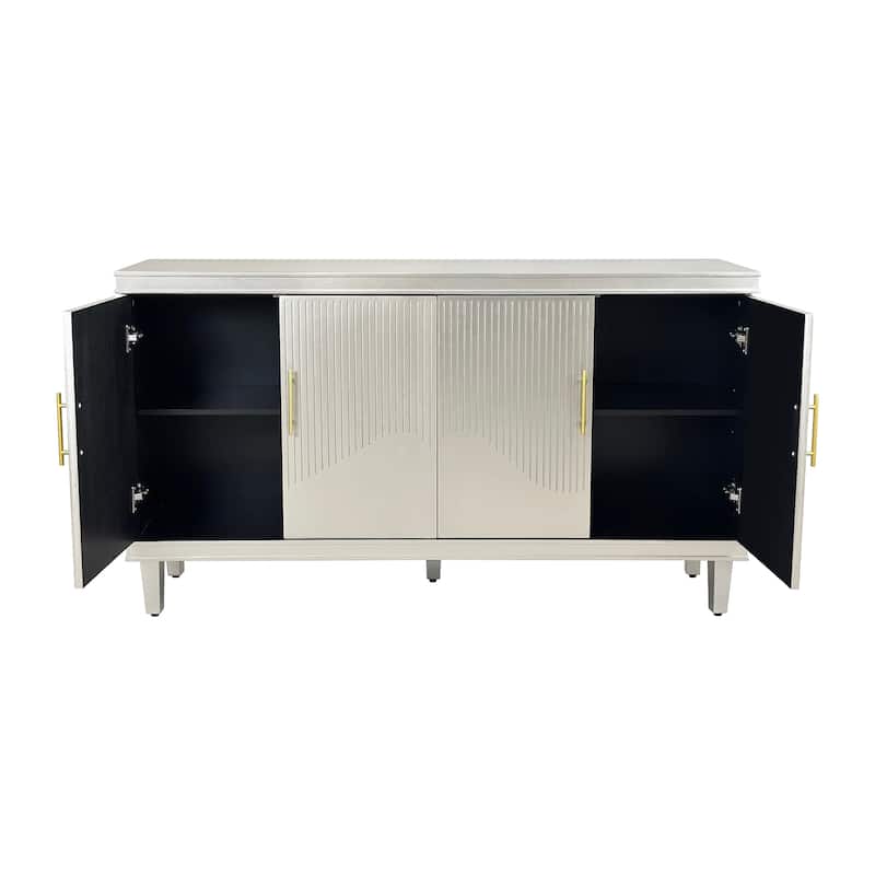 59.84''Large Size 4-Door Cabinet, Same as Living Room, Kitchen, Hallway(Champagne)