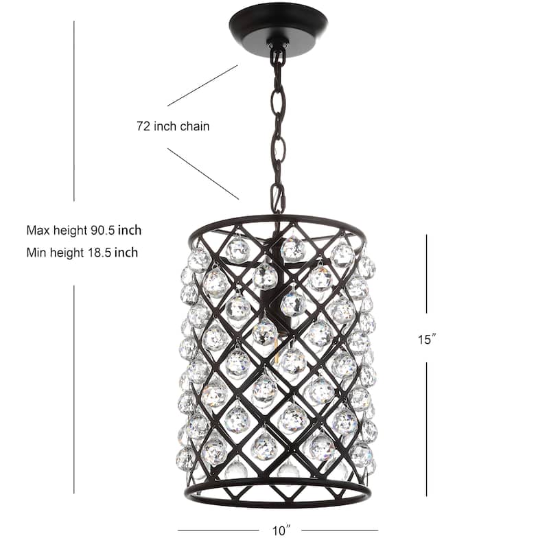 Toronto Crystal/Metal LED Pendant, by JONATHAN Y
