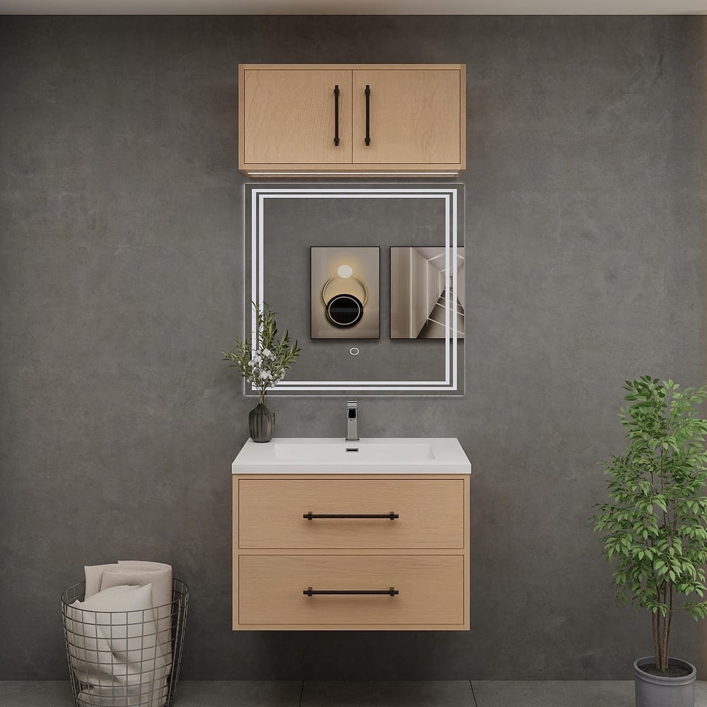 Victoria 30'' Wall-Mounted Vanity Set with Motion Sensor LED light Top Cabinet.