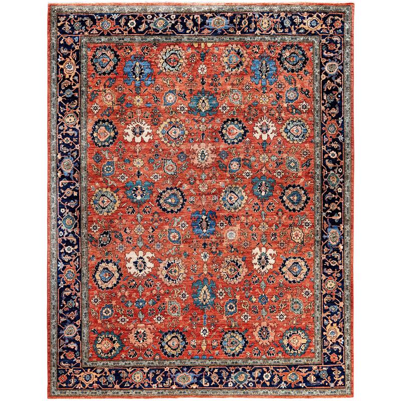 Serapi One-of-a-Kind Hand-Knotted Area Rug - Orange - 8' 0" x 10' 1"