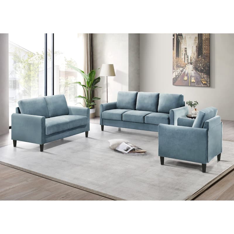 Clayfell Airell Velvet Arm Living Room Set