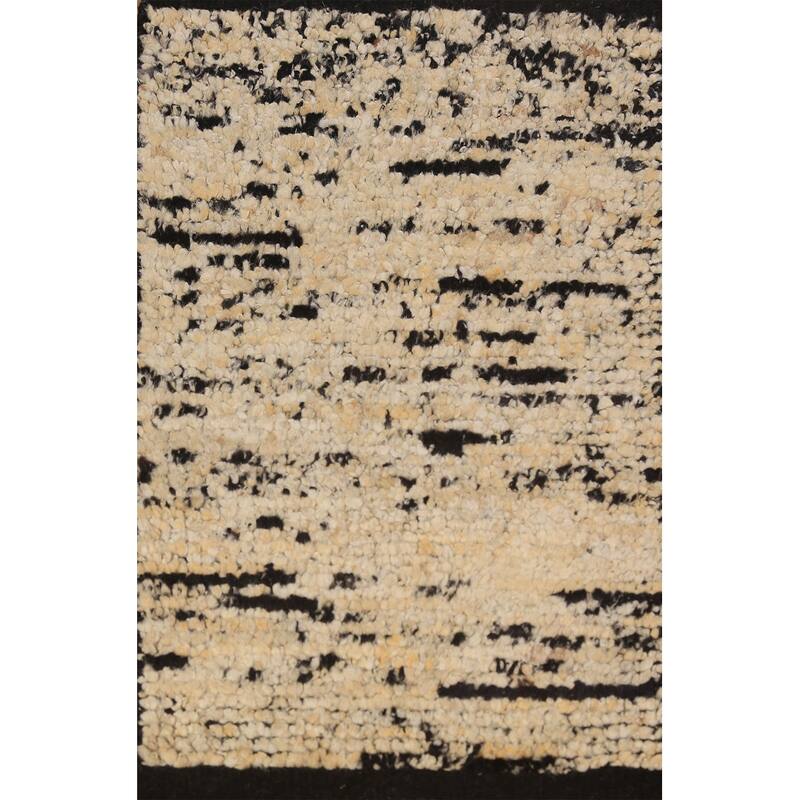 Abstract Moroccan Indian Accent Rug Handmade Wool Carpet - 2'0"x 3'0"