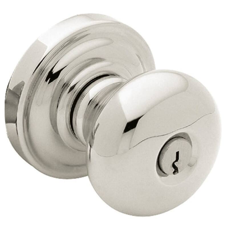 Baldwin Classic Style Keyed Entry Door Knob Set with Classic Rosette
