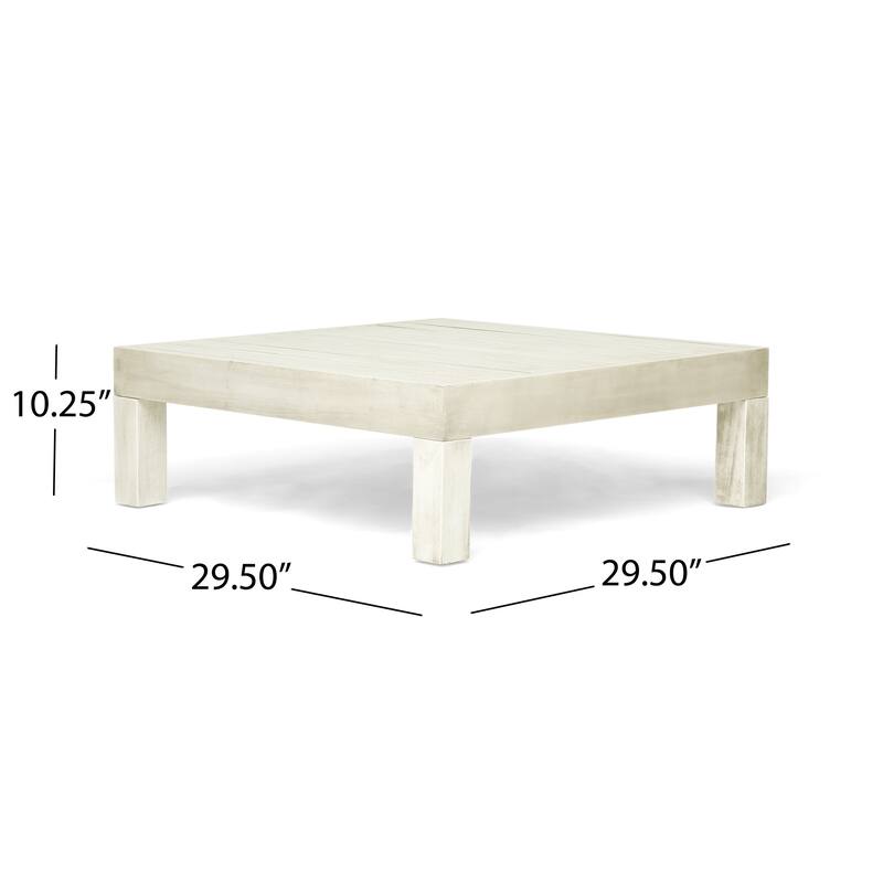 Oana Acacia Wood Outdoor Coffee Table by Christopher Knight Home