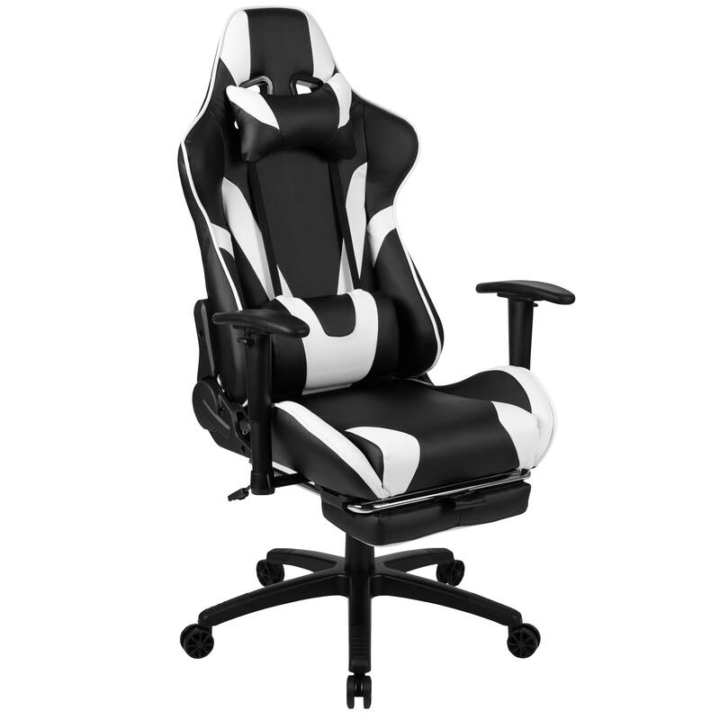 Gaming Desk & Chair Set with Cup Holder, Headphone Hook, and Monitor Stand