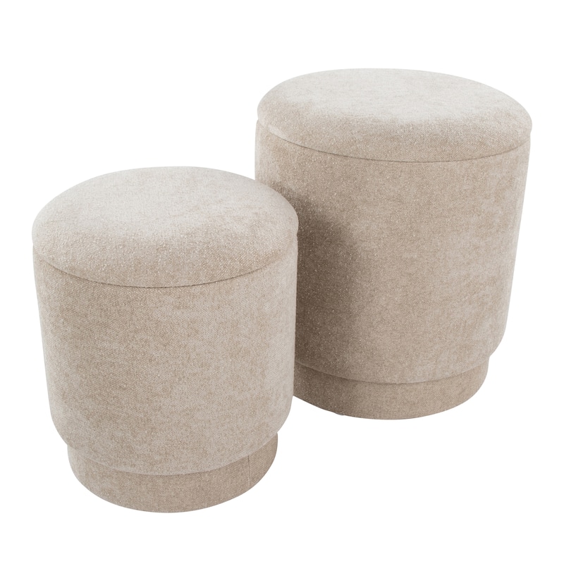 Carson Carrington Corday Upholstered Ottoman Set (Set of 2)