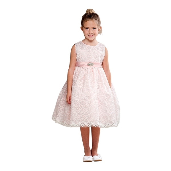 flower girl blush pink dress