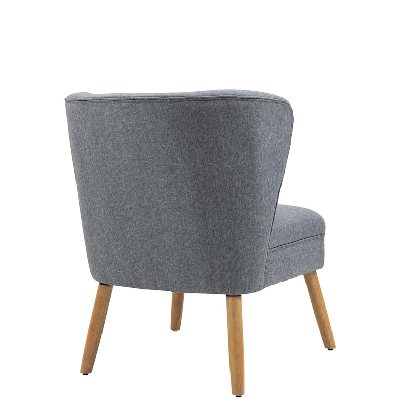 Linen Armless Accent Chair Slipper Chair