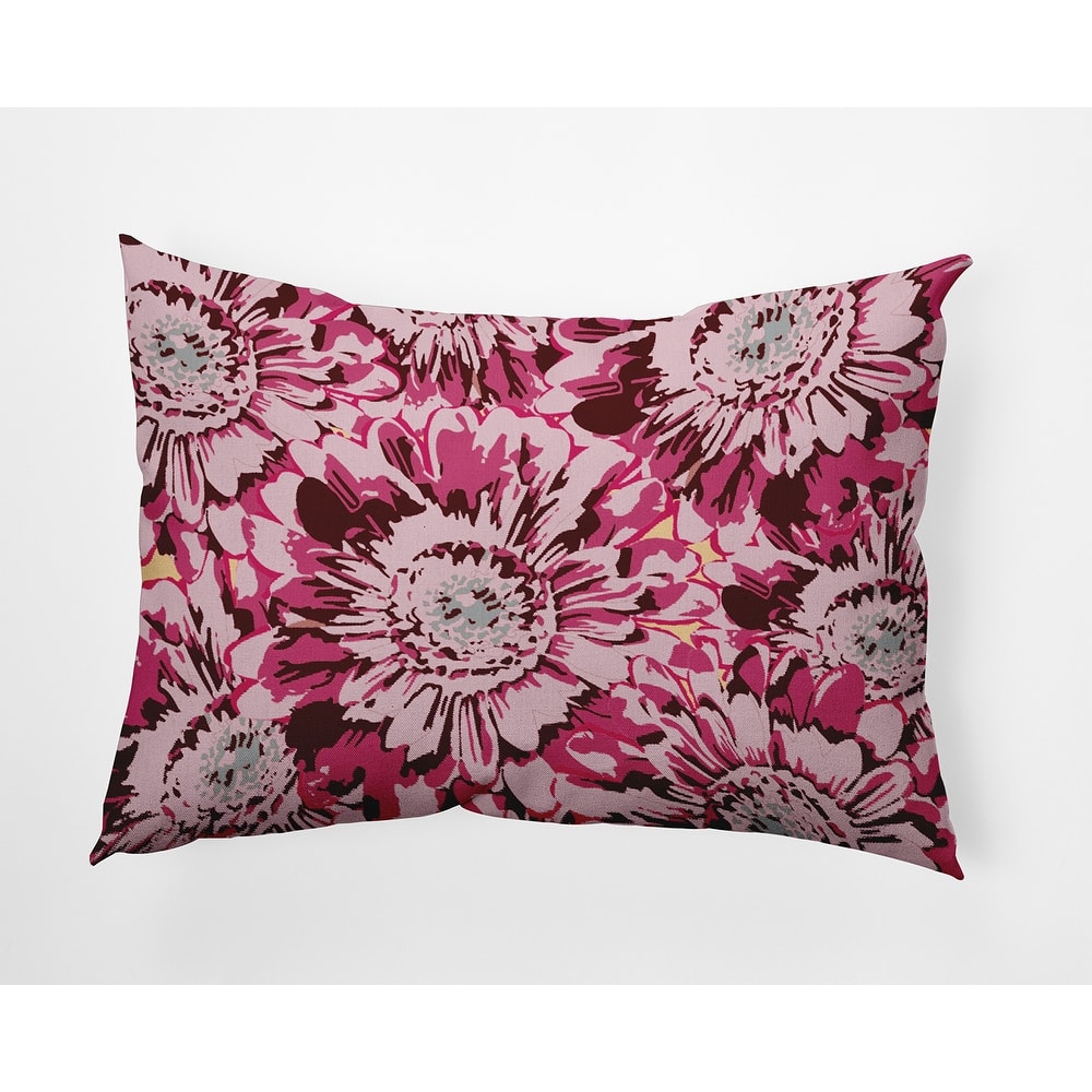 Big Flowers Decorative Throw Pillow