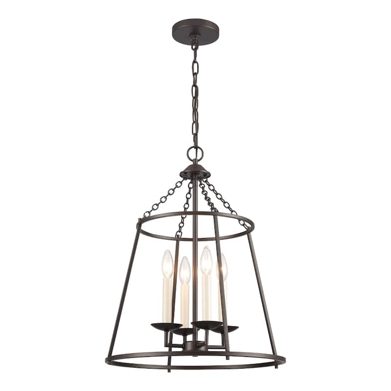 Jackson 14-inch Wide 1-Light Pendant in Oil Rubbed Bronze - 17.25in W x 17.25in D x 22.5in H