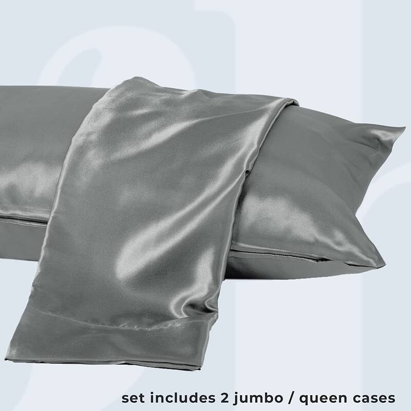 Great Bay Home 2-Pack Sateen Silk Pillowcase