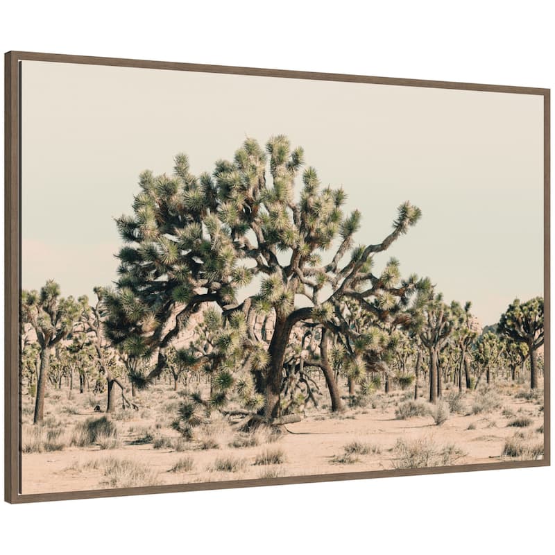 Kate and Laurel Joshua Tree No. 1 by Alicia Bock Framed Canvas Wall Art Print - 41 x 28