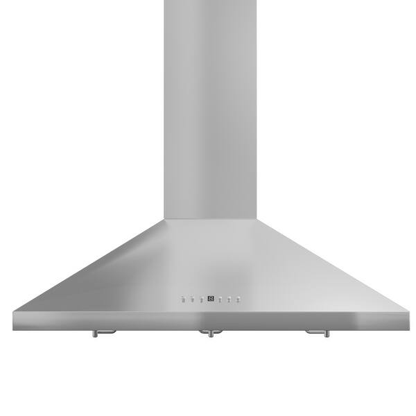 Shop Zline 30 Wall Mount Range Hood In Stainless Steel With Crown Molding 30 In Overstock 13867899