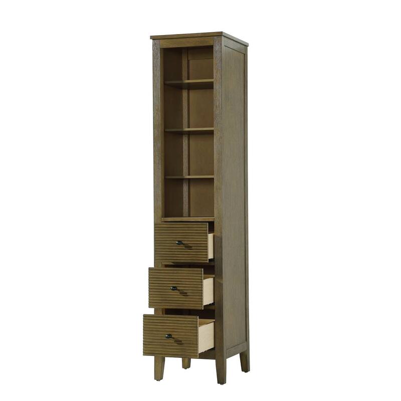 Kensington 16-28 Inch Open Shelving Bath Storage Cabinet
